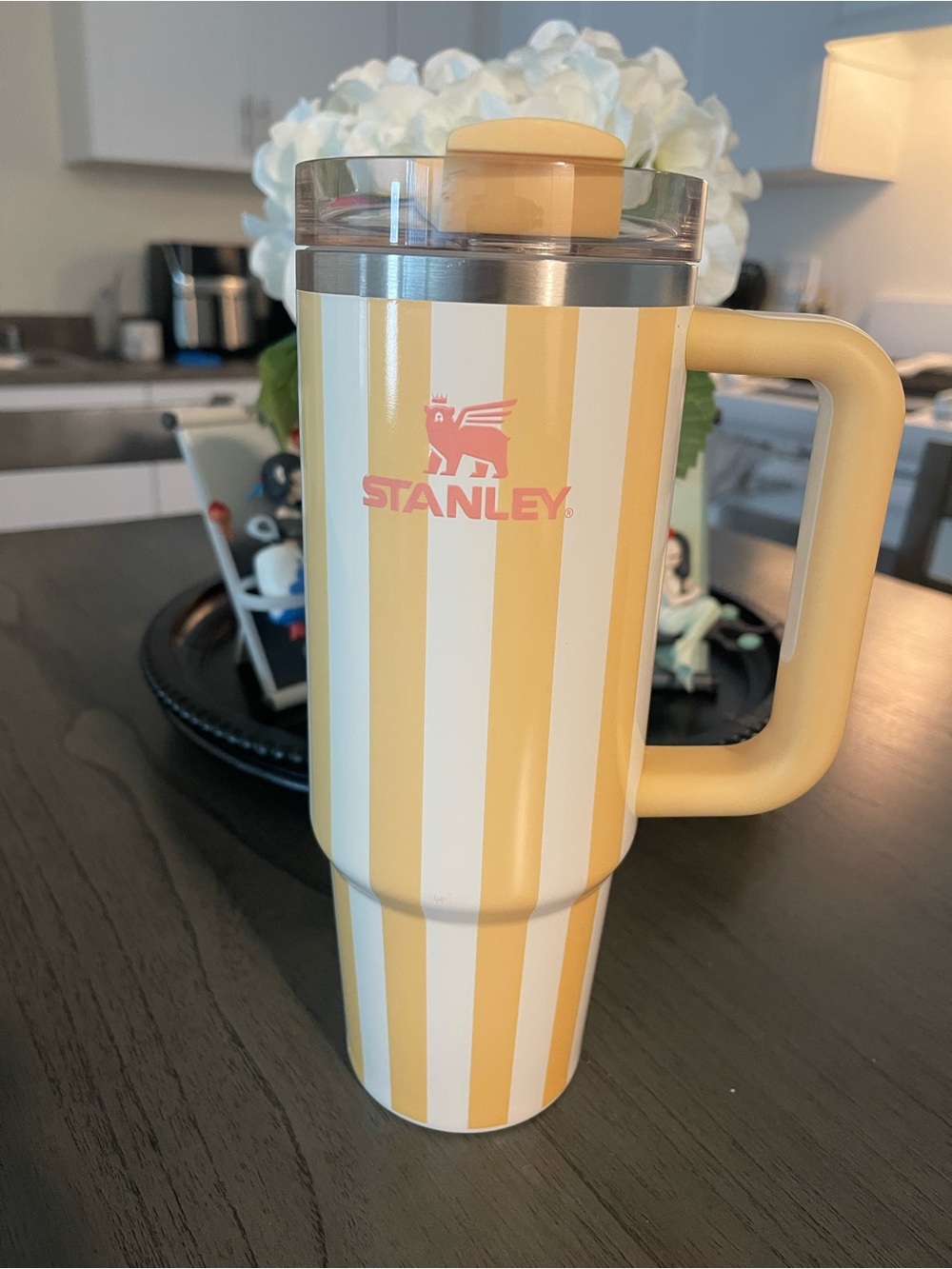 Stanley Yellow and Cream Striped Mug with Handle